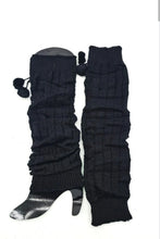 Load image into Gallery viewer, Leg warmers with pom poms
