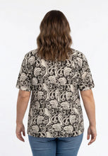 Lade das Bild in den Galerie-Viewer, Ciso short sleeve pattern print tops
