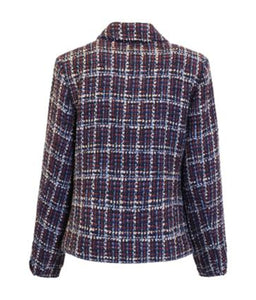 Signature Navy tweed checked effect Jacket