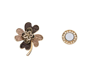 Four leaf clover magnetic Brooches