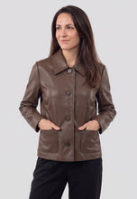 Charger l'image dans la galerie, Signature brown faux leather jacket
