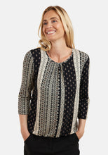 Load image into Gallery viewer, Signature Black &amp; Cream print top
