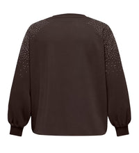 Load image into Gallery viewer, Only Carmakoma Carvioletta Glitzy Brown sweatshirt

