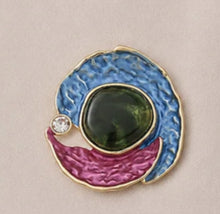 Load image into Gallery viewer, Large Gem stone magnetic brooches
