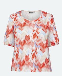 Signature abstract pattern print top