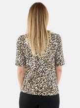 Load image into Gallery viewer, Brandtex round Neck leopard print top
