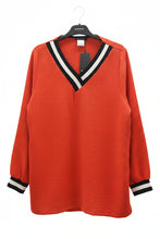 Load image into Gallery viewer, Anvito red long sleeve Crepe top
