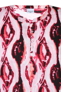 Zhenzi Abstract print V neck  tops