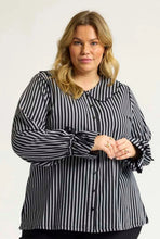 Charger l'image dans la galerie, Anyday Olivia striped blouse with ruffle collor
