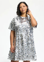 Load image into Gallery viewer, Anyday Tunic silver Metallic dress
