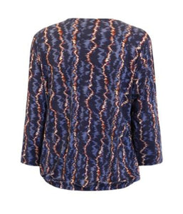 Signature Navy & Brown print top
