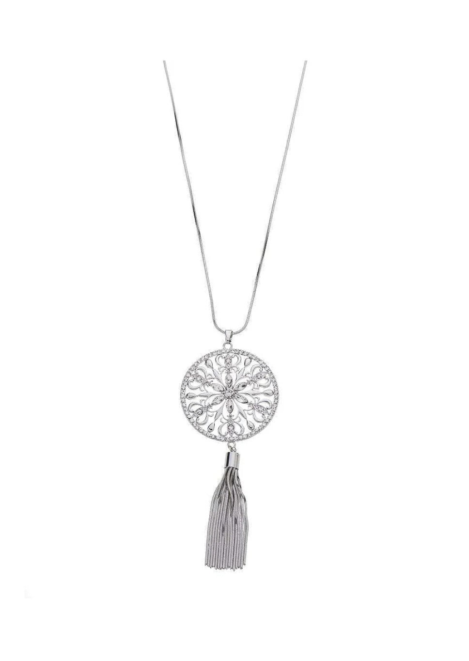 The Grace abstract star effect Necklace with tassels