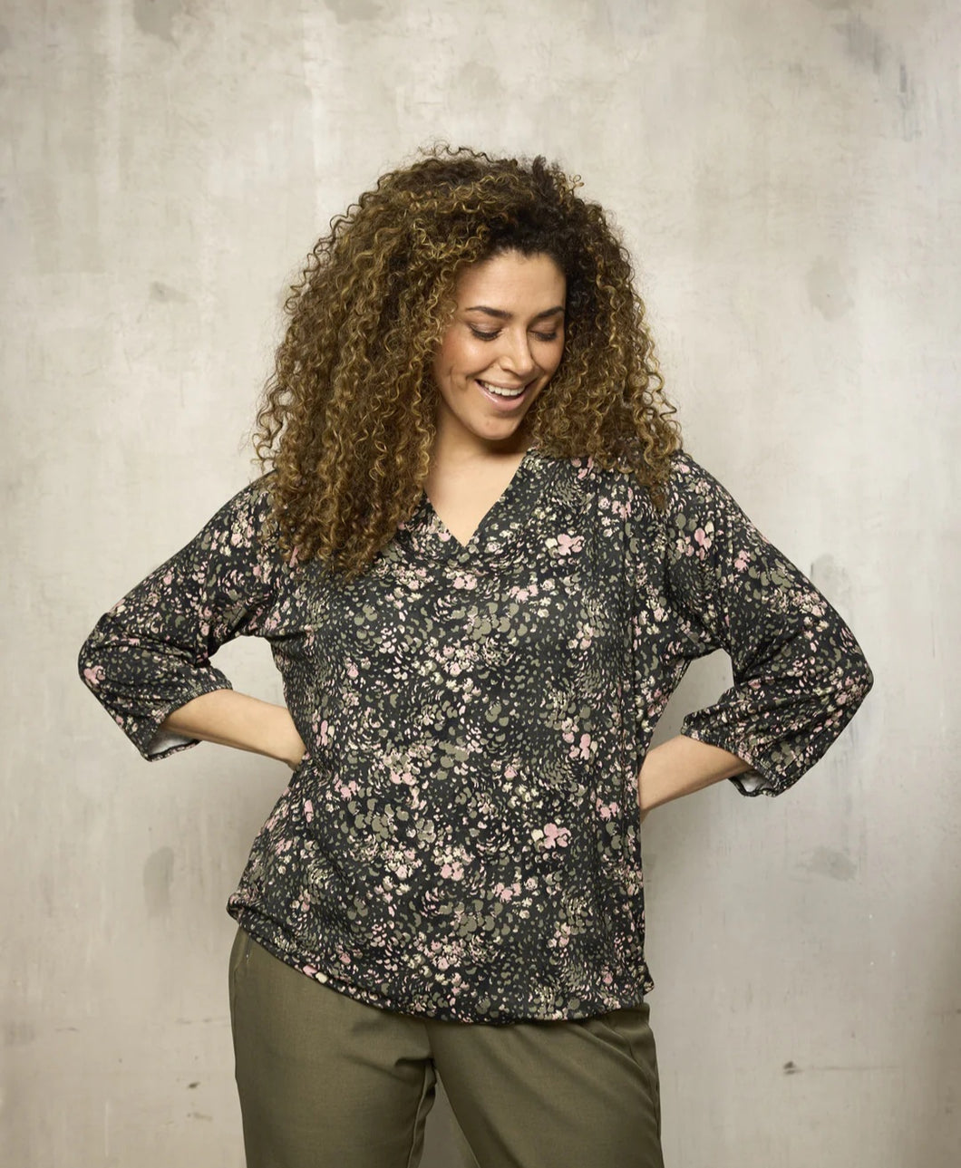 Zhenzi Blop pattern print top