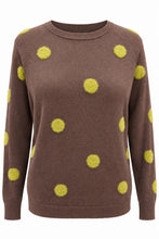 Charger l'image dans la galerie, Signature Brown &amp; Green polka dot Jumper
