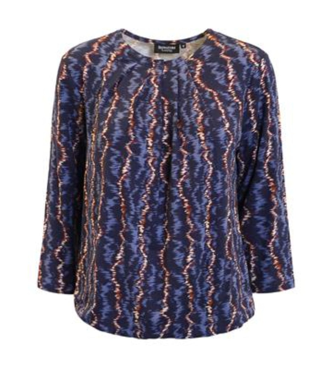 Signature Navy & Brown print top