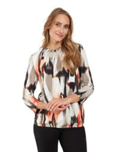 Load image into Gallery viewer, Signature abstract khaki print top
