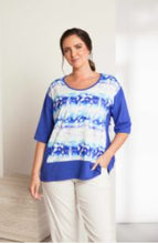 Load image into Gallery viewer, Ora top with contrast plain sections
