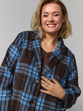 Charger l'image dans la galerie, Gozzip Brown &amp; blue checked Coat
