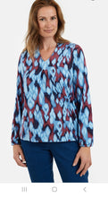 Load image into Gallery viewer, Signature Blue &amp; Wine V neck Tops
