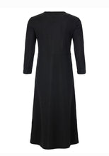 Load image into Gallery viewer, Brandtex black  mock wrap dress
