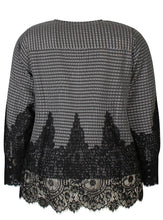 Load image into Gallery viewer, Zhenzi black lace trimmed top
