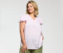 Load image into Gallery viewer, Gozzip Ketti striped pink top
