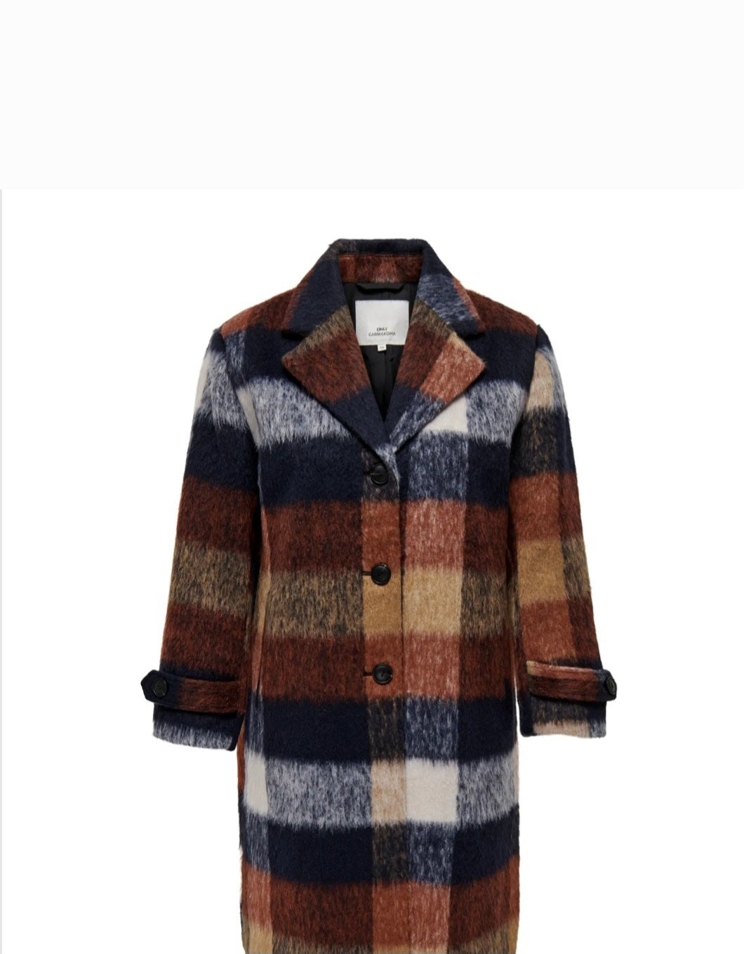 Only Carmakoma plaid Check Coat
