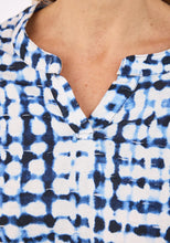 Load image into Gallery viewer, Brandtex blue check effect print top
