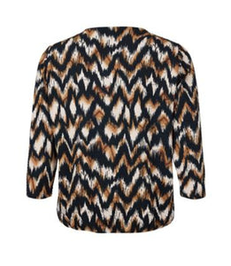 Brandtex black & Tan print top