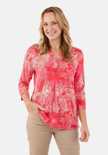 Load image into Gallery viewer, Brandtex Coral abstract print top
