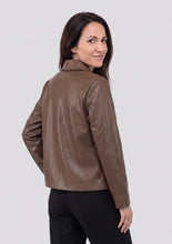 Charger l'image dans la galerie, Signature brown faux leather jacket
