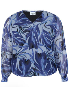 Zhenzi Seya leaf print tops