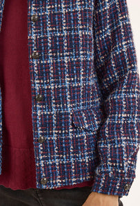 Signature Navy tweed checked effect Jacket