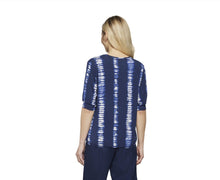 Load image into Gallery viewer, Signature abstract Navy print top

