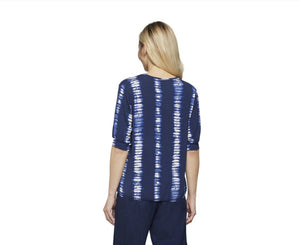 Signature abstract Navy print top