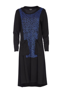 Ora dress with knitted front panel