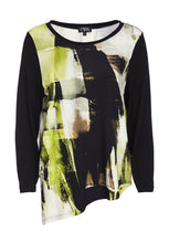 Load image into Gallery viewer, Ora Contrast sleeve abstract top
