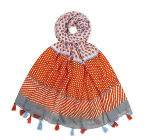 Maithe polka a dot and stripe Scarves