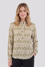 Load image into Gallery viewer, Brandtex abstract leaf pattern print top
