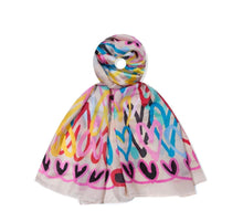 Load image into Gallery viewer, The Lydia abstract love heart scarf
