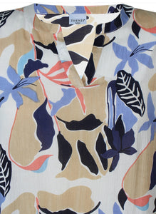 Zhenzi bold leaf effect print tops