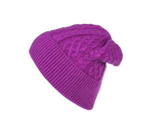 The Agnes cable fine knit hats