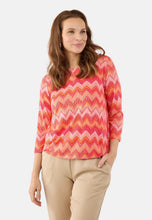 Load image into Gallery viewer, Signature abstract red print top
