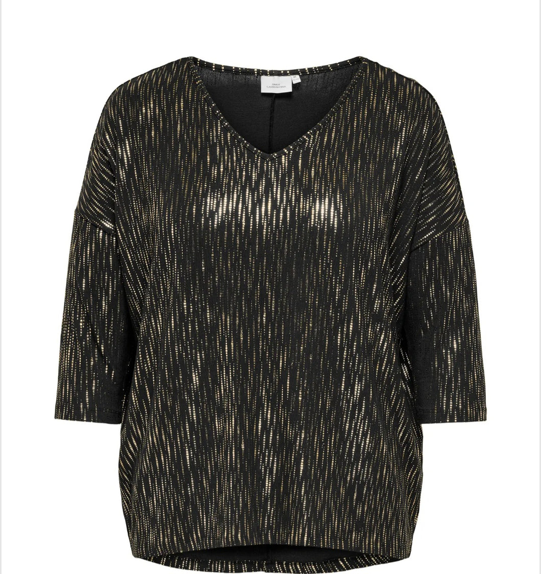 Only Carmakoma fine knit with metallic Foil tops
