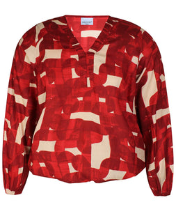 Zhenzi Vita abstract pattern print tops
