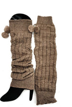 Load image into Gallery viewer, Leg warmers with pom poms
