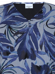 Zhenzi Seya leaf print tops