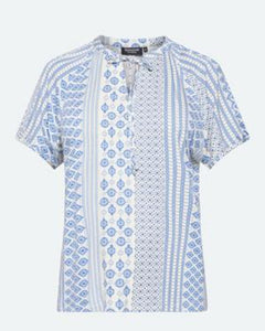 Signature abstract pattern print top