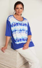 Load image into Gallery viewer, Ora top with contrast plain sections
