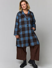 Charger l'image dans la galerie, Gozzip Brown &amp; blue checked Coat
